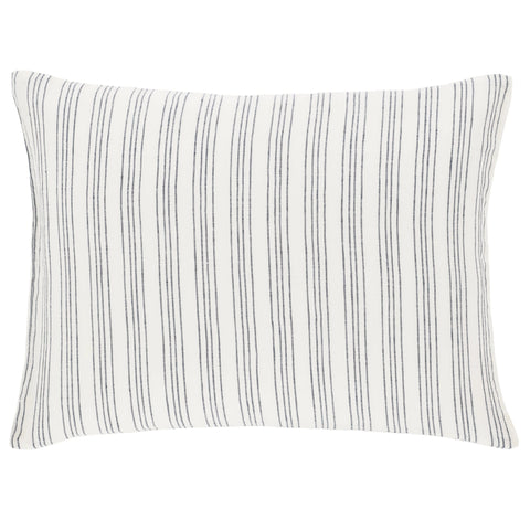 Lush Linen Stripe Slate Blue Sham