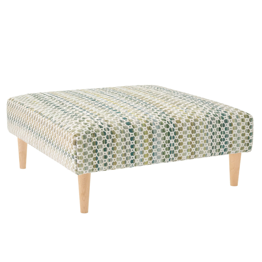 Poppy Rug Ottoman | Moss