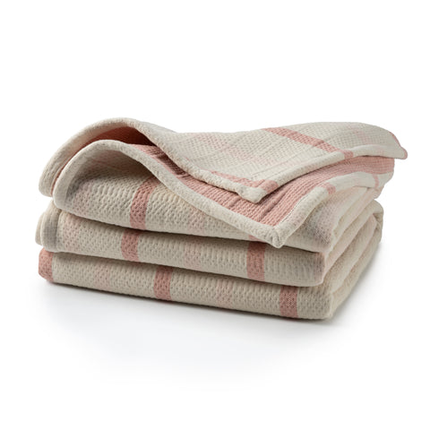 Lowen Stripe Blanket | Rose Quartz