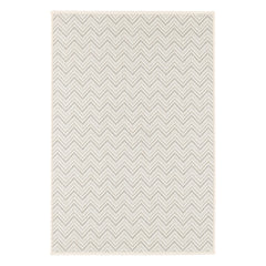 Happy Chevron Platinum Woven Indoor/Outdoor Custom Rug