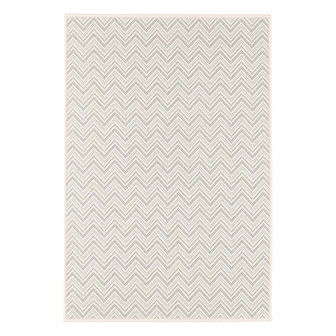 Happy Chevron Woven Indoor/Outdoor Custom Rug | Platinum