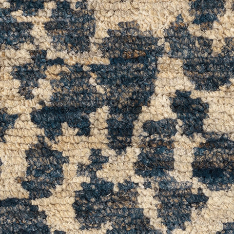 Stormi Indigo Hand Knotted Jute Rug Swatch