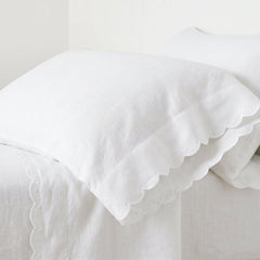 Airlie Embroidered Pillowcases | White