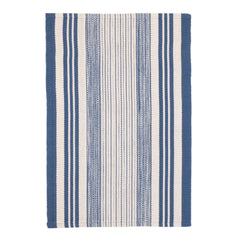 Quincy Stripe Handwoven Indoor/Outdoor Rug | Denim