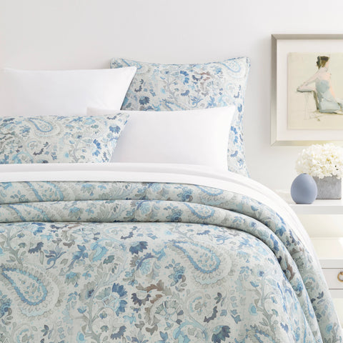 Ines Linen Blue Duvet Cover