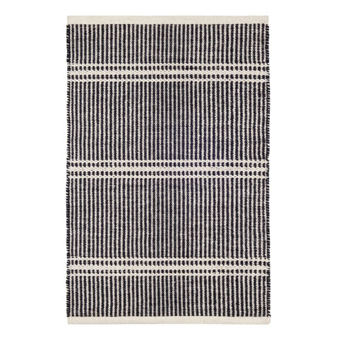 Malta Black/Ivory Handwoven Wool Rug