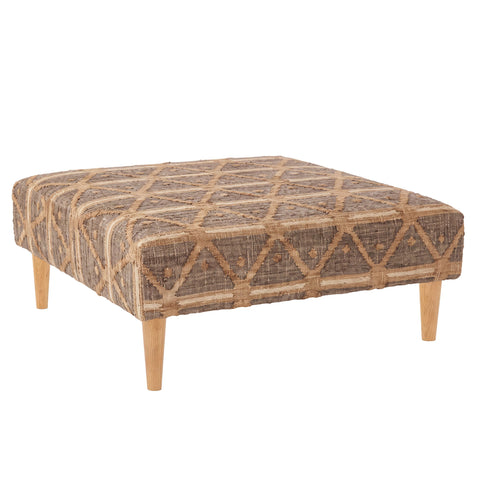 Rumi Rug Ottoman | Brown