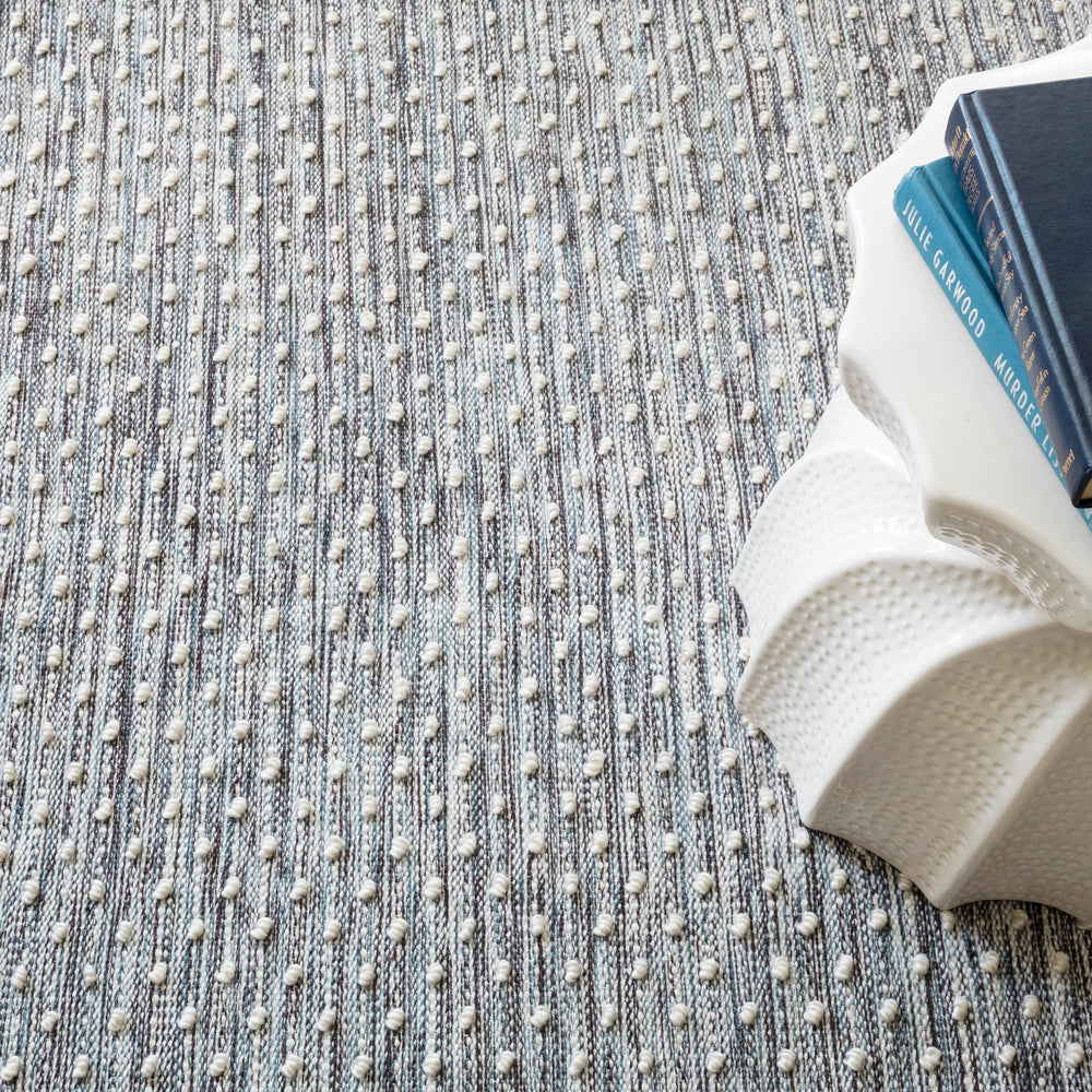 Hobnail Handwoven Performance Rug | Blue