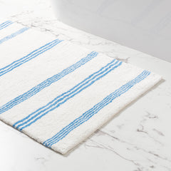 Rowe Stripe French Blue Bath Rug