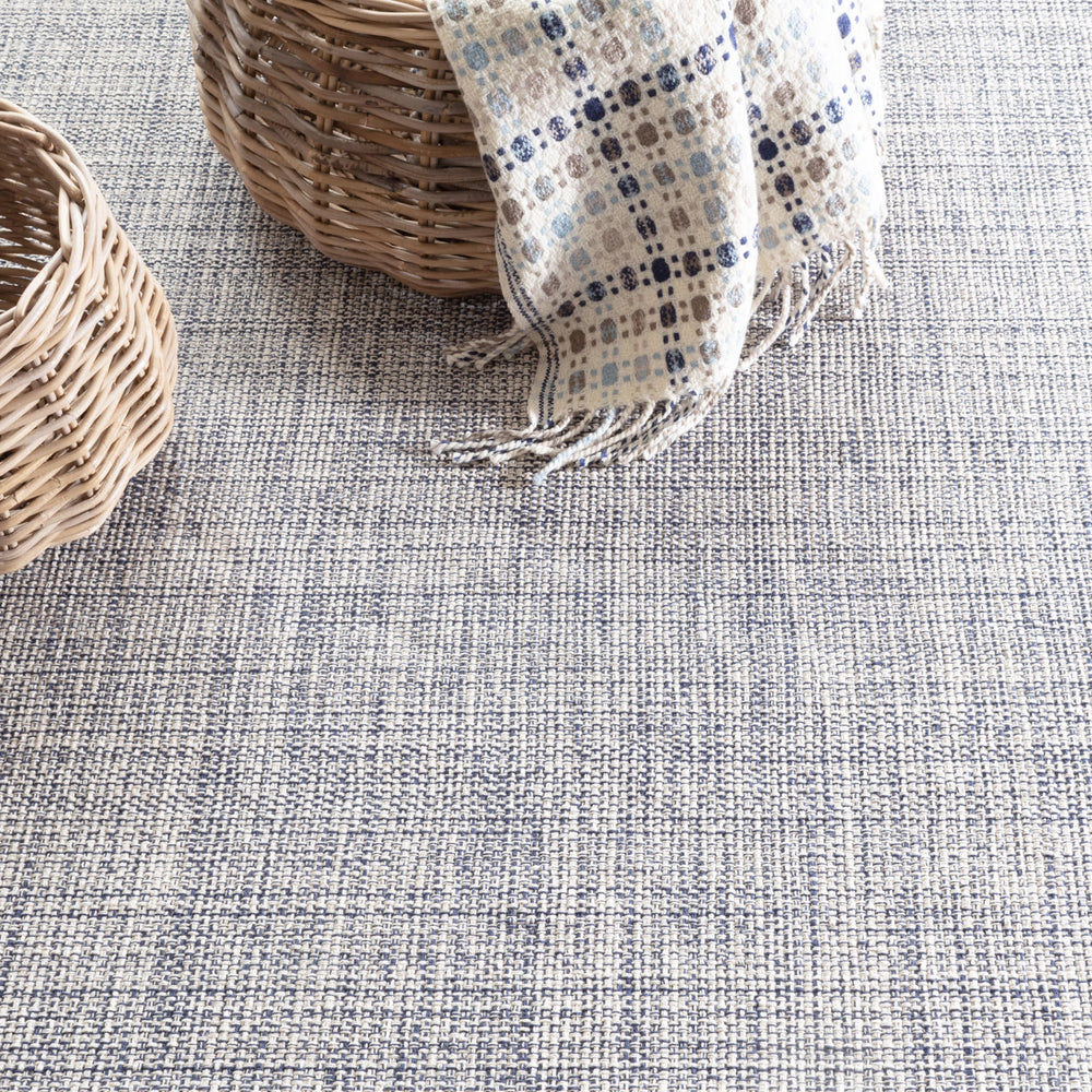 Marled Handwoven Cotton Rug | Indigo