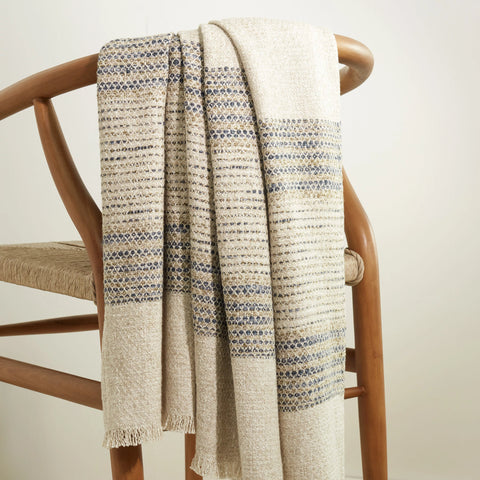 Cielo Stripe Blue Throw