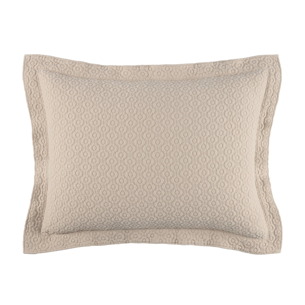 Intaglio Matelasse Sham | Oatmeal