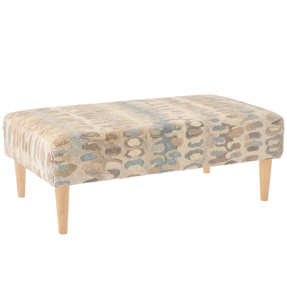 Paint Chip Rug Ottoman | Natural