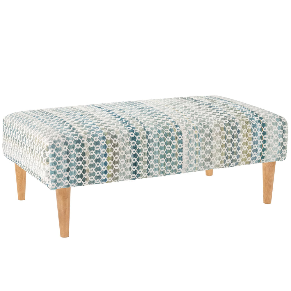 Poppy Rug Ottoman | Blue