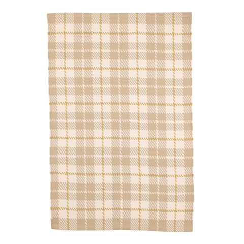 Lakeville Plaid Khaki Handwoven Indoor/Outdoor Rug