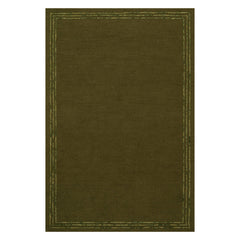Baina Modern Bordered Rug | Green