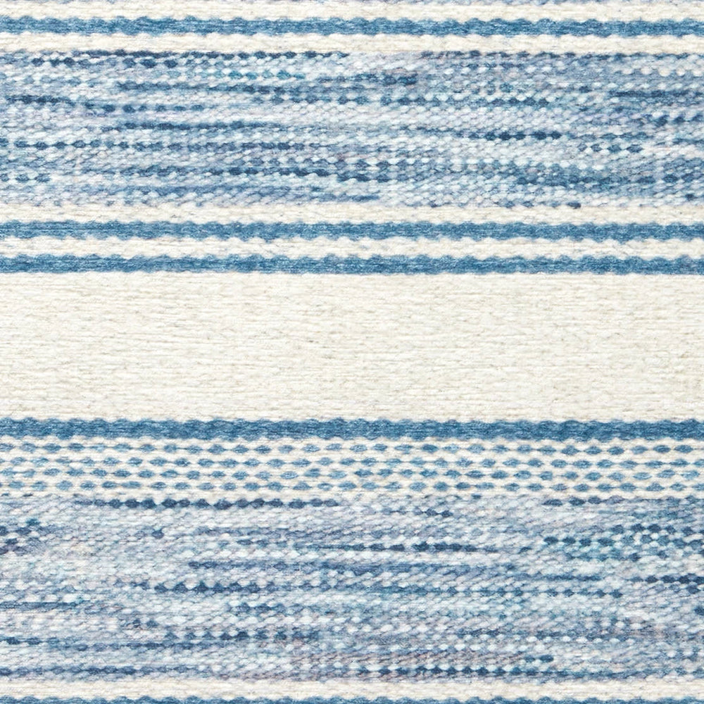 Ellington Stripe Machine Washable Rug Swatch | Blue
