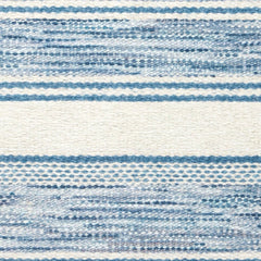 Ellington Stripe Blue Machine Washable Rug Swatch-12"x17"