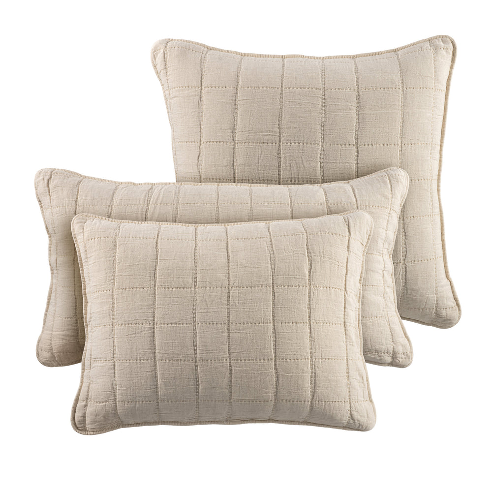 Monet Quilted Sham | Natural