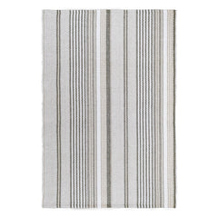 Gradation Ticking Handwoven Cotton Rug | Grey