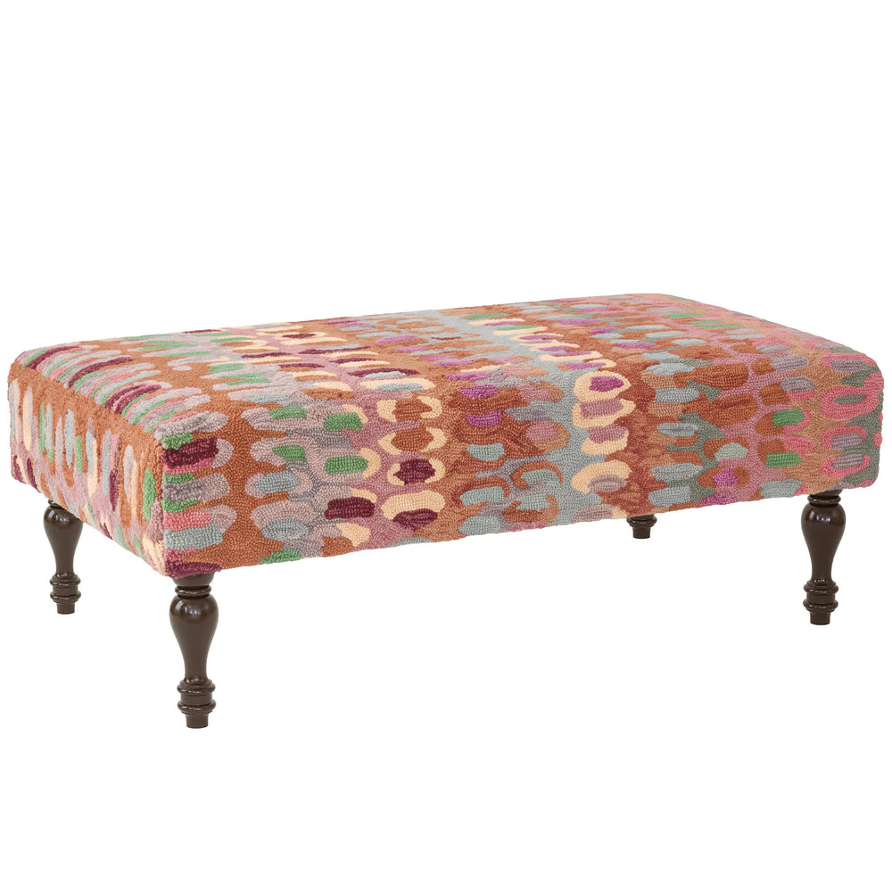 Paint Chip Rug Ottoman | Clay