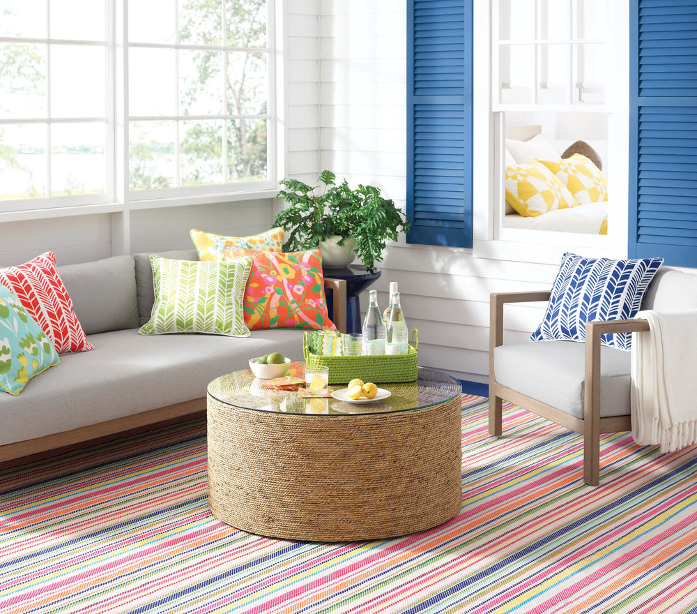 Summer Stripe Handwoven Indoor/Outdoor Rug | Multi