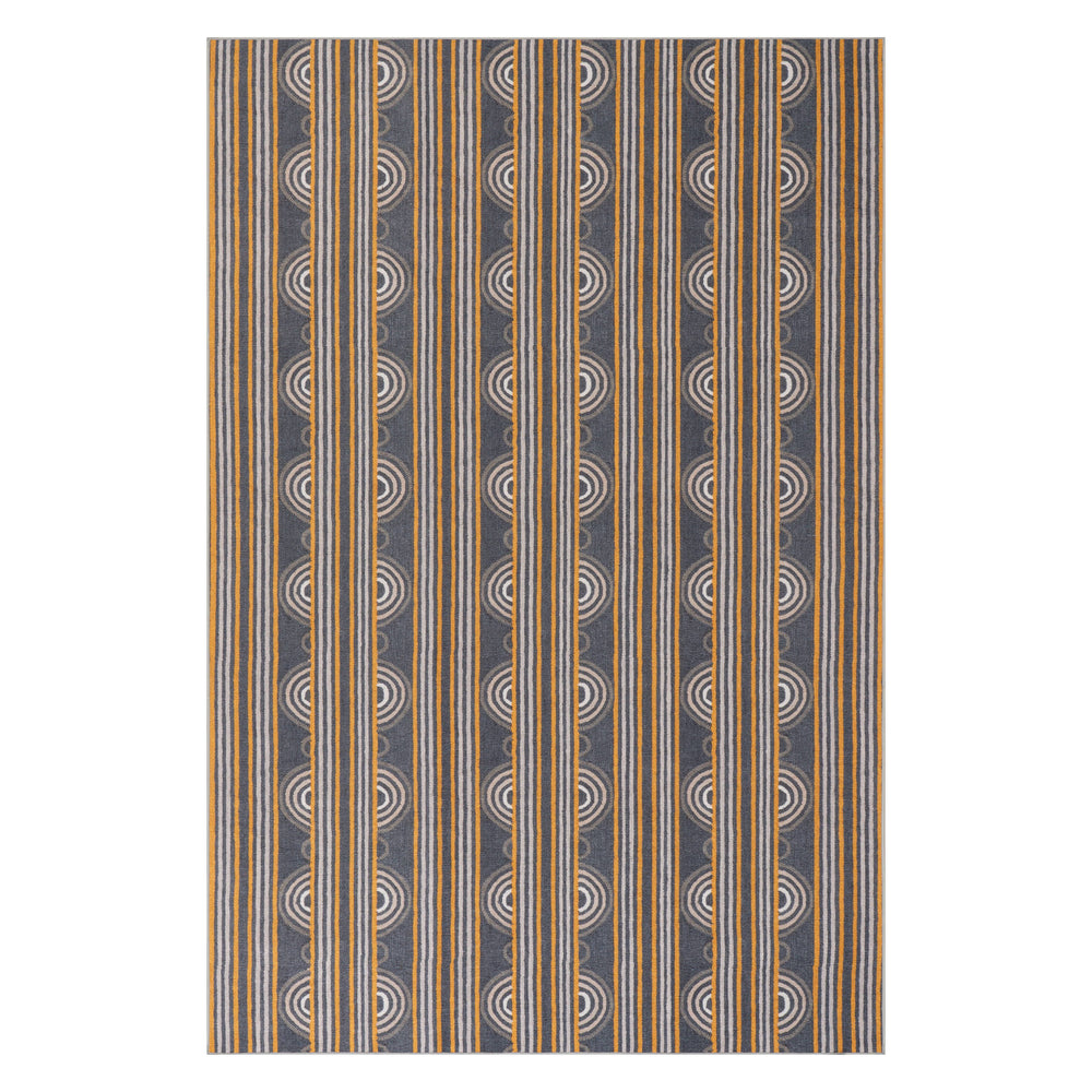 Button Machine Washable Rug | Grey