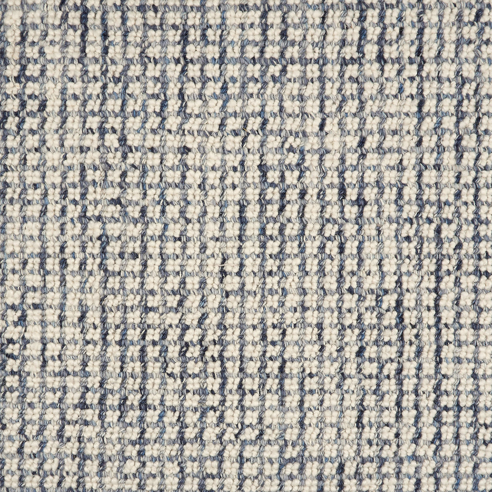 Yadira Geometric Woven Wool Custom Rug Swatch | Blue