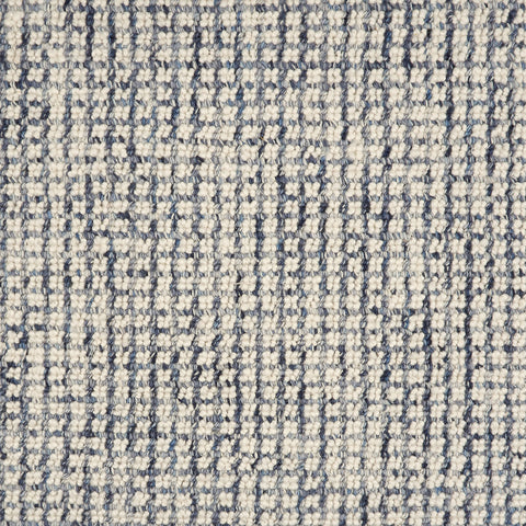 Yadira Geometric Woven Wool Custom Rug Swatch | Blue