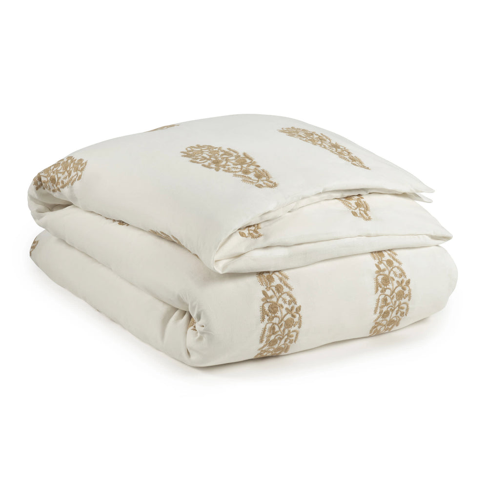 Becca Embroidered Duvet Cover | Gold