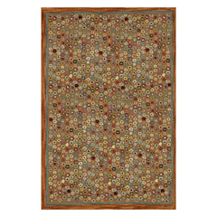 Cat's Paw Hand Micro Hooked Wool Rug | Brown