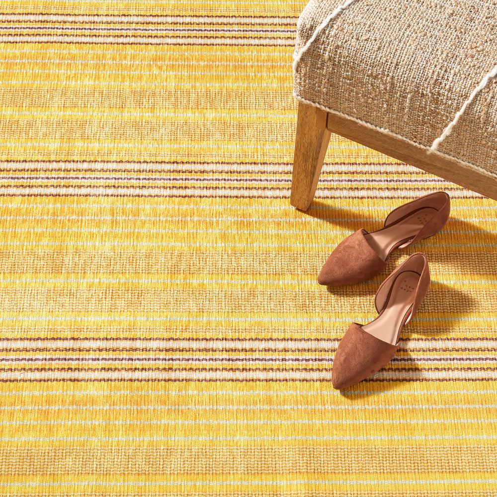 Sunflower Ticking Machine Washable Rug | Multicolor
