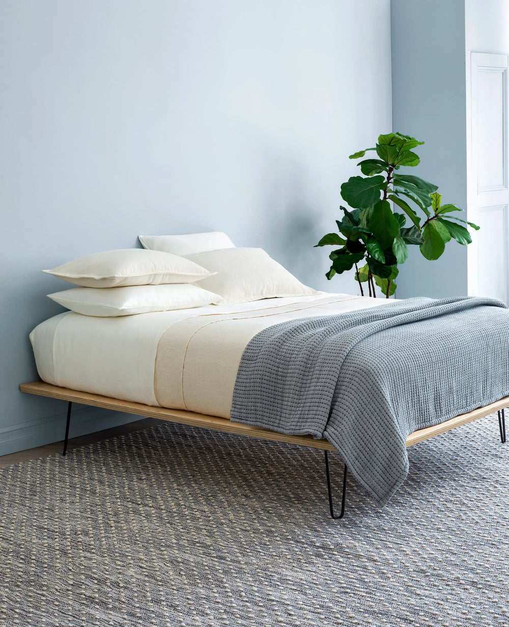 Pick Stitch Matelasse Coverlet | Navy