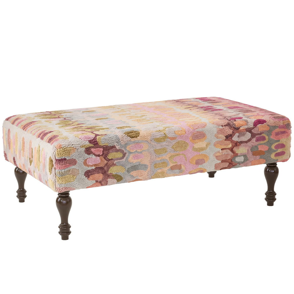 Paint Chip Rug Ottoman | Pastel
