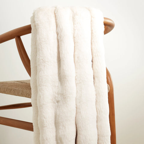 Fab Faux Ivory Throw