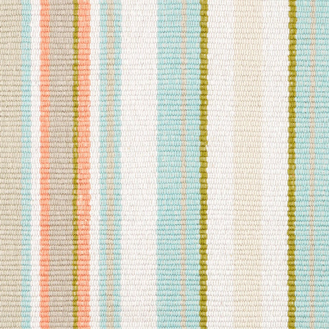 Daphne Stripe Sky Handwoven Cotton Rug Swatch