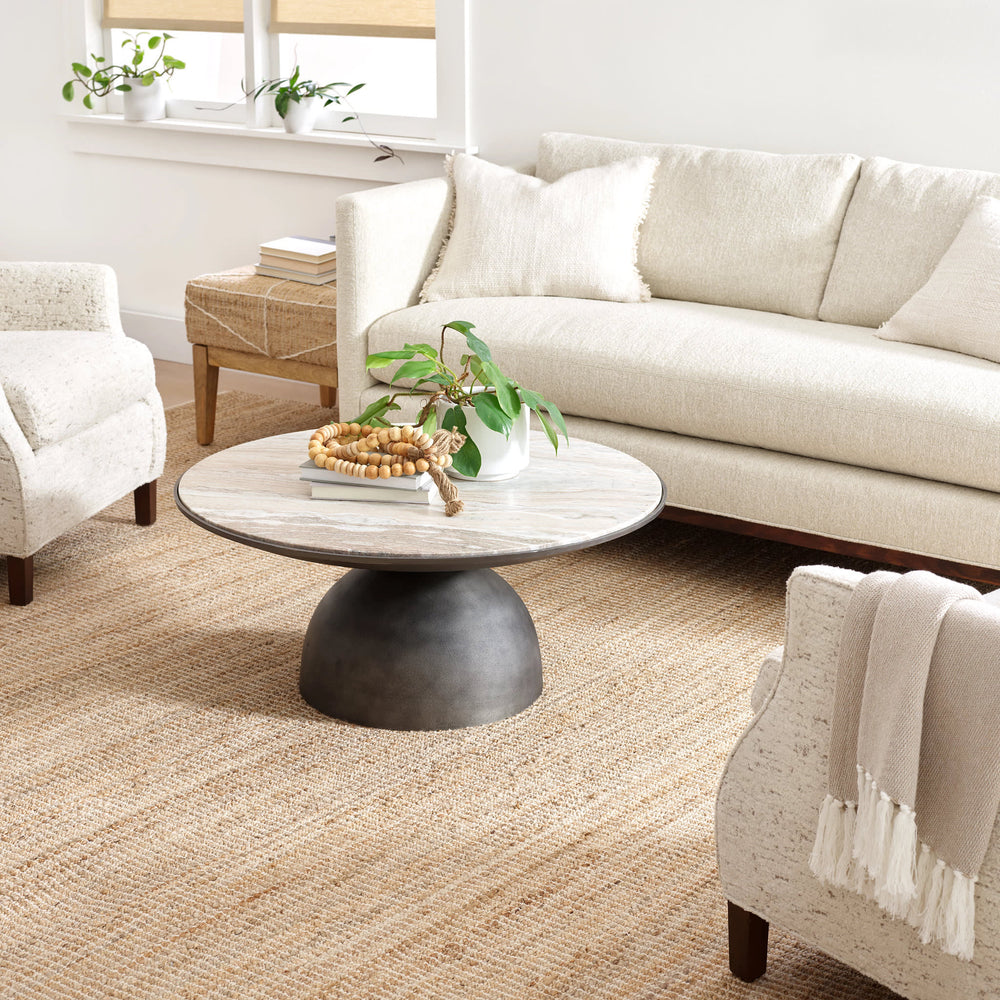 Gridwork Handwoven Jute Rug | Ivory