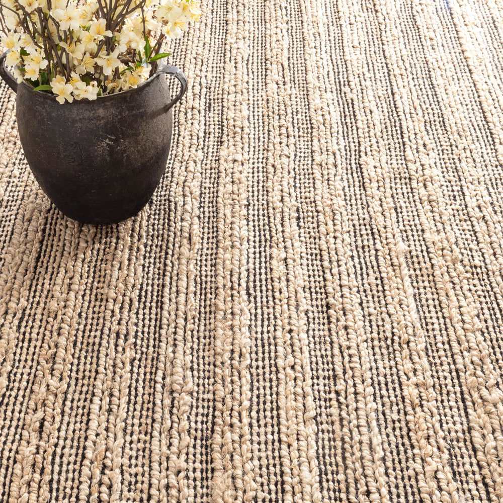 Simba Handwoven Jute Rug | Black