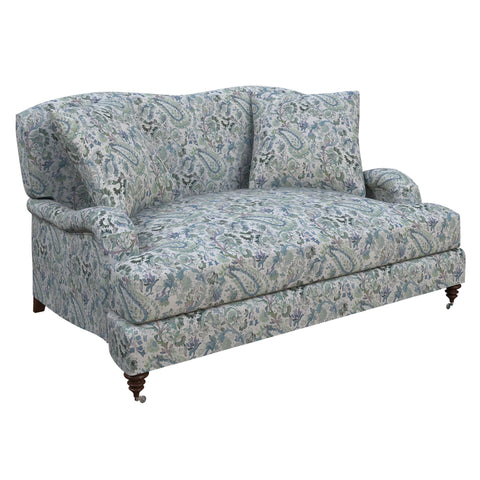 Ines Linen Blue Litchfield Loveseat