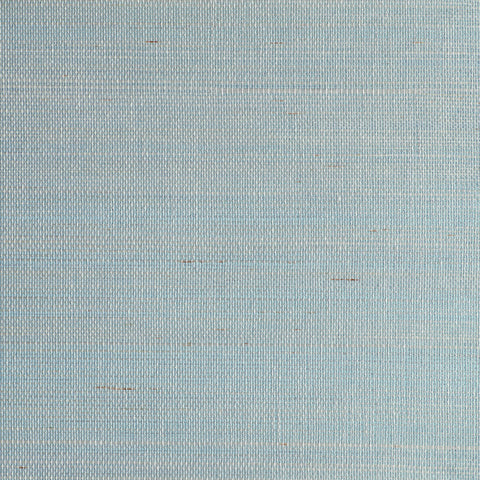 Samoa Sky Blue Grasscloth Wallpaper Swatch