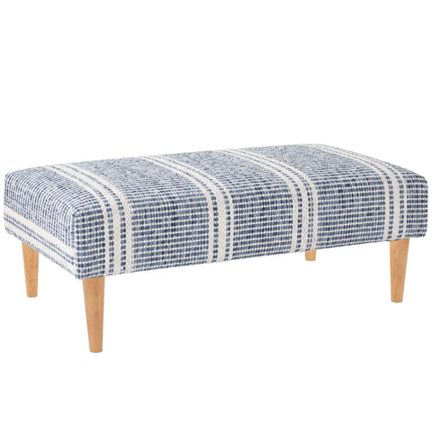 Malta Rug Ottoman | Blue