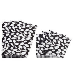 Vines Napkin/Case Pack of 12 | Black