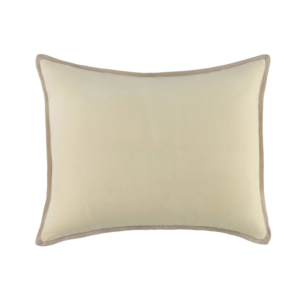 Gehry Velvet/Linen Decorative Pillow Cover | Cream