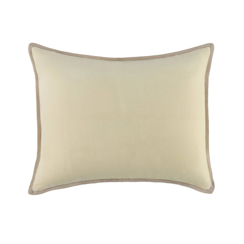 Gehry Velvet/Linen Decorative Pillow Cover | Cream