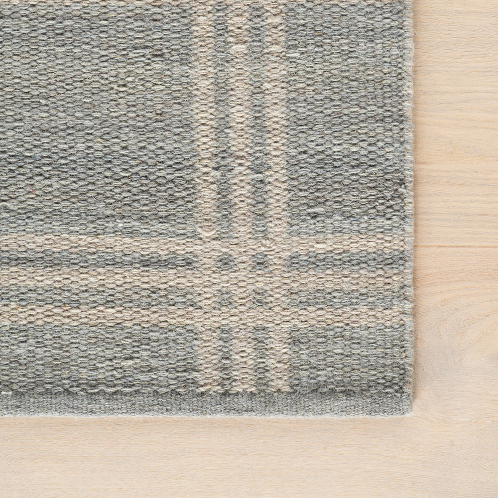 Mason Hand Woven Wool Rug | Slate Blue