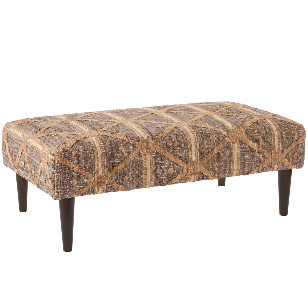 Rumi Rug Ottoman | Brown