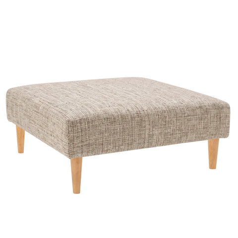 Marled Rug Ottoman | Brown