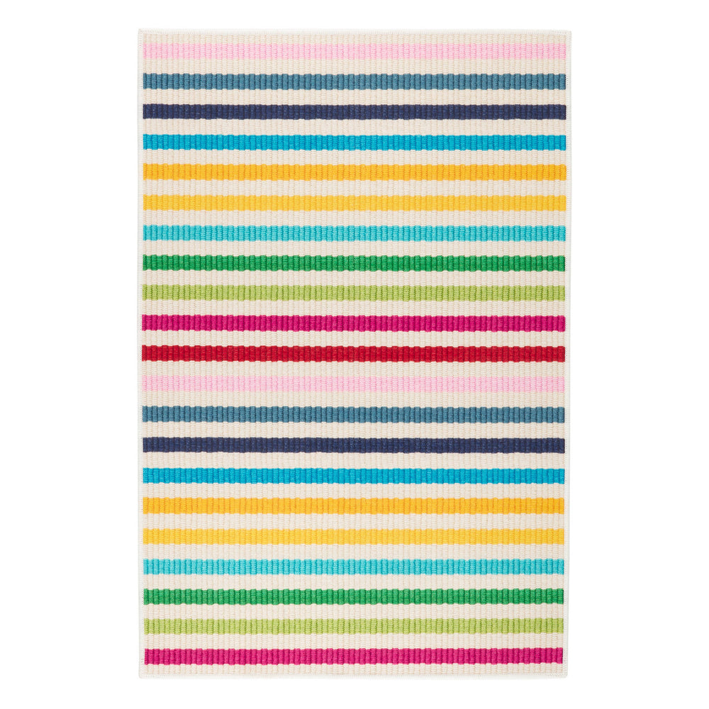 Rainbow Stripe Machine Washable Rug | Multi