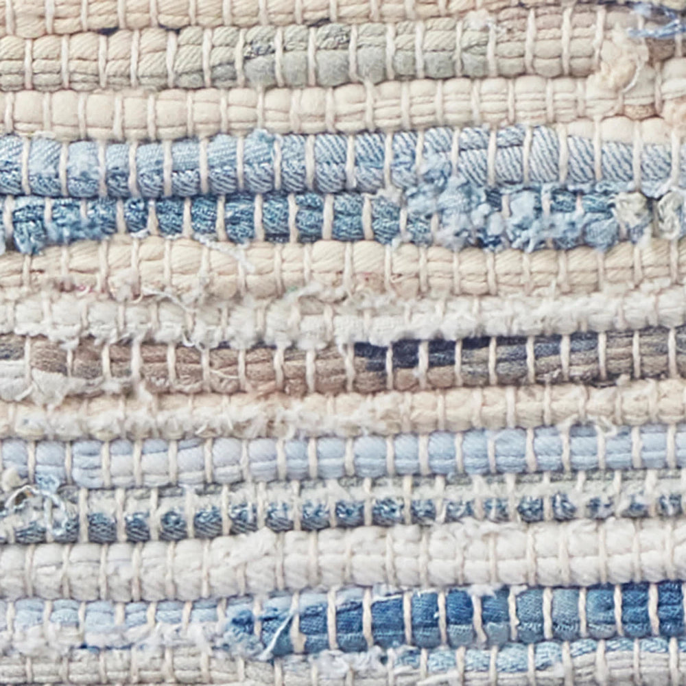 Denim Rag Handwoven Cotton Rug Swatch | Blue