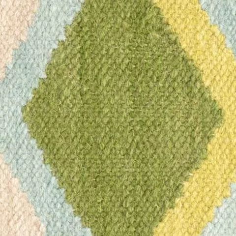 Safety Net Green Handwoven Wool Rug Swatch